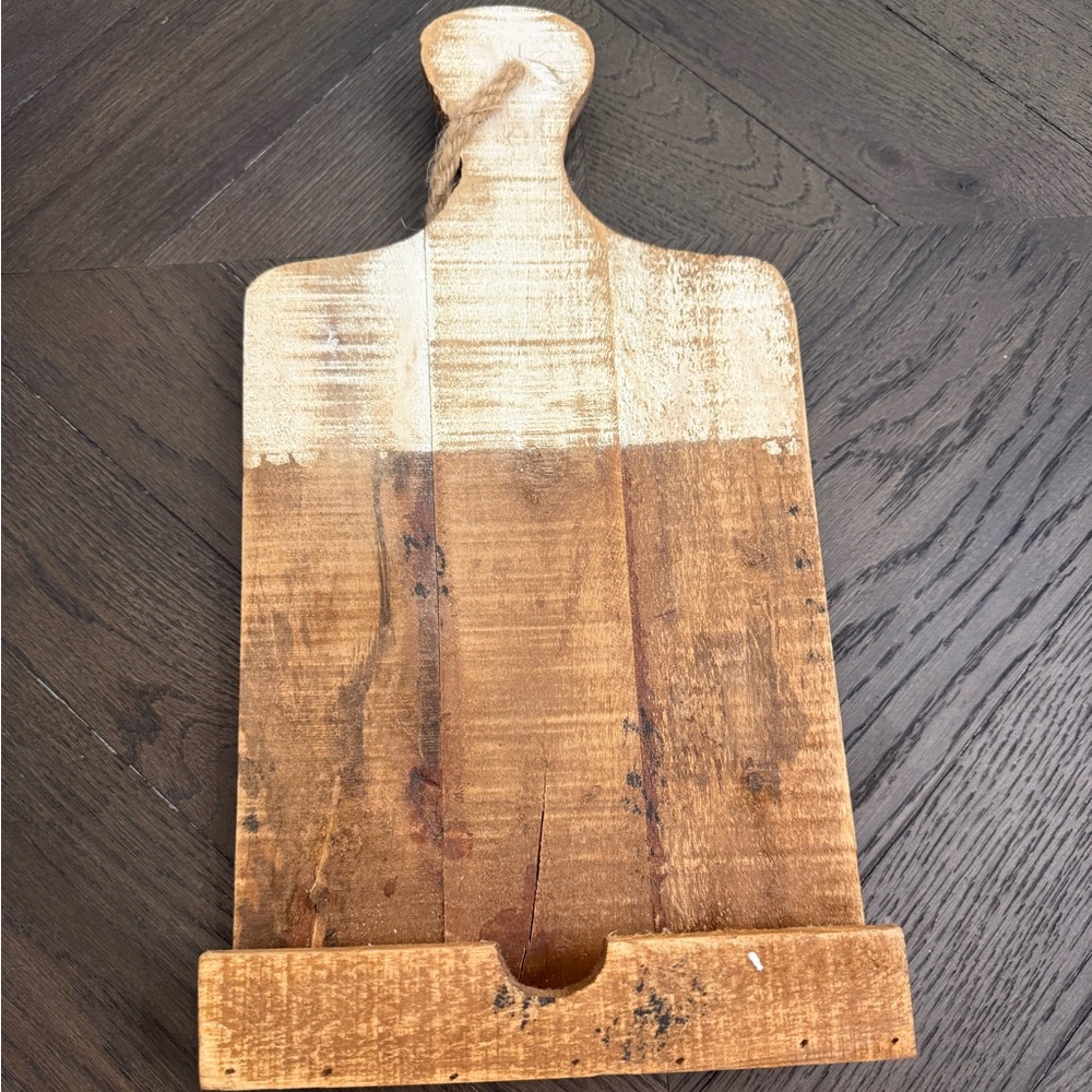 Rustic Wooden Cookbook Stand
